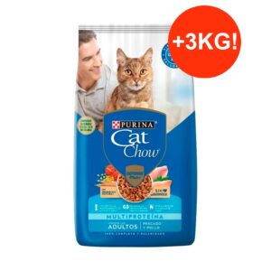 Cat Chow Adultos Pescado y Pollo 15kg + 3kg GRATIS 1kg Suelto