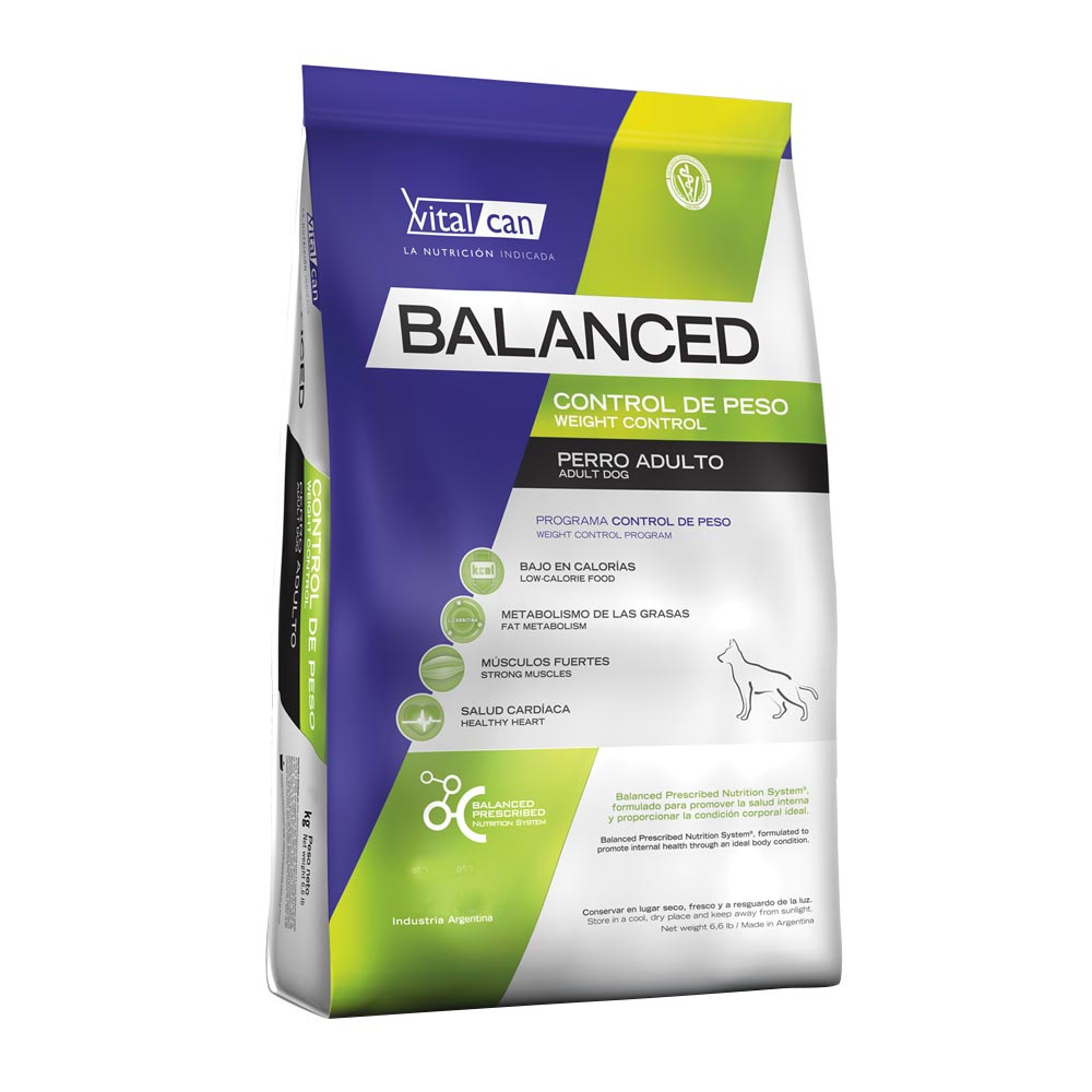 Balanced Control De Peso Perro Adulto 3kg